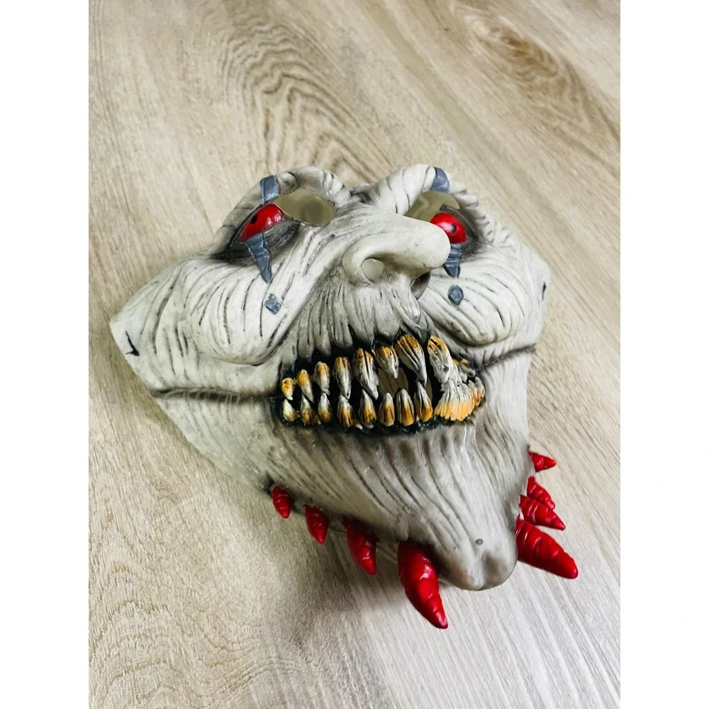 Scary Evil Clown Halloween Mask Adult Horror Costume Cosplay Prop White Red